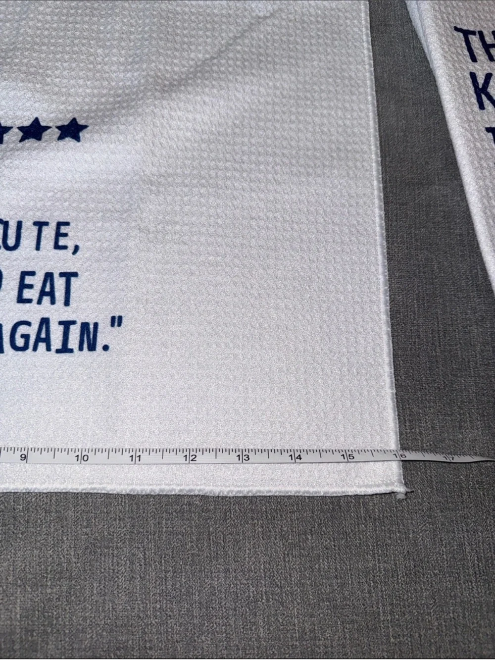 White Kitchen Towels with Blue Print - Decorative Dish Towels Set